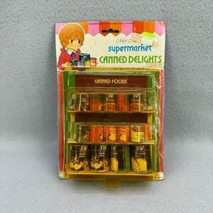 Vintage Arco Industries 1981 Miss Merry's Supermarket Canned Sealed Toy Food